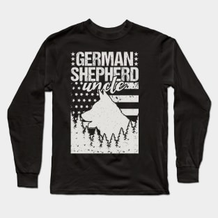 German Shepherd Uncle American Flag Long Sleeve T-Shirt